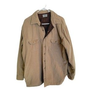 Vintage Sears Men's Quilted Corduroy Button Down Shirt Jacket